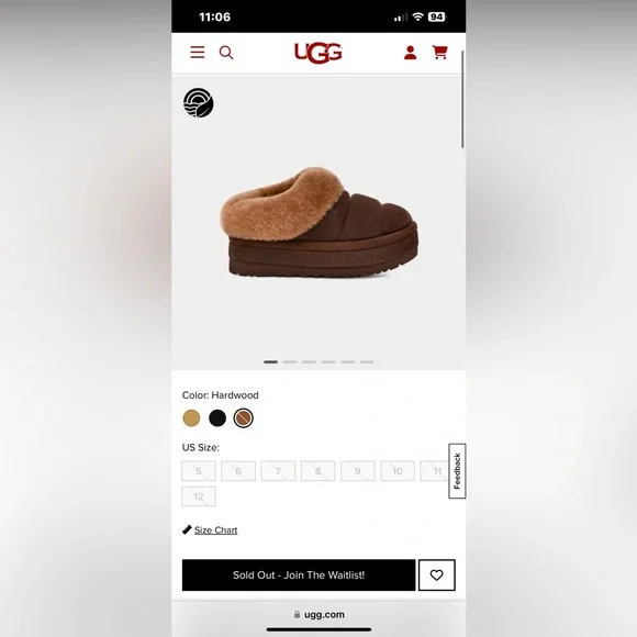 NIB UGG Tazzlita Slippers in Hardwood** - Picture 8 of 8